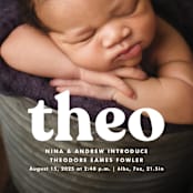 "Modern Vintage" - Birth Announcements in Ghost by Lea Delaveris - Detail