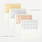 "Modern Vintage" - Birth Announcements in Ghost by Lea Delaveris - Envelope Liner Options