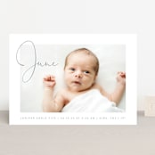 "Chic Introduction" - Birth Announcements in Storm by Olivia Raufman - Front