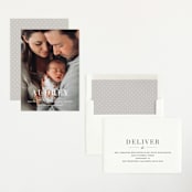 "the edit" - Birth Announcements in Simply White by Sara Hicks Malone - Assembled