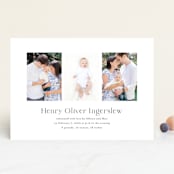 "Bergen" - Birth Announcements in Fog by Megan Davis - Front