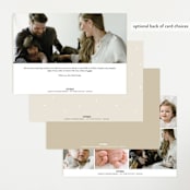 "Modern Meet" - Birth Announcements in Linen by Erica Krystek - Back of Card Options