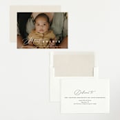 "Modern Meet" - Birth Announcements in Linen by Erica Krystek - Assembled