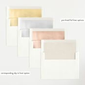 "Modern Meet" - Birth Announcements in Linen by Erica Krystek - Envelope Liner Options