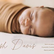 "Swaddle" - Birth Announcements in Rust by Stacey Meacham - Detail