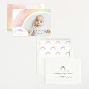 "Pretty Rainbow" - Birth Announcements in Rainbow by Lori Wemple - Assembled