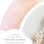 "Pretty Rainbow" - Birth Announcements in Rainbow by Lori Wemple - Detail