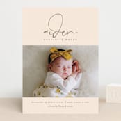 "Signature Babe" - Birth Announcements in Peach by Jessica Williams - Front