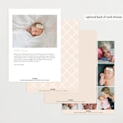 "Signature Babe" - Birth Announcements in Peach by Jessica Williams - Back of Card