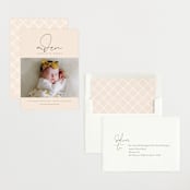 "Signature Babe" - Birth Announcements in Peach by Jessica Williams - Assembled