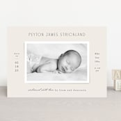 "Classical" - Birth Announcements in Cream by Hooray Creative - Front