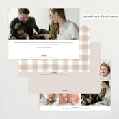 "Edgy" - Birth Announcements in Snow by Pixel and Hank - Back of Card Options