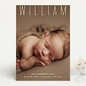 "Skyline" - Birth Announcements in Pearl by Sara Hicks Malone - Front