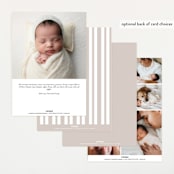 "Skyline" - Birth Announcements in Pearl by Sara Hicks Malone - Back of Card