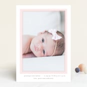 "Cotton Candy" - Birth Announcements in Blush by Lauren Chism - Front