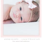 "Cotton Candy" - Birth Announcements in Blush by Lauren Chism - Close-Up