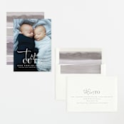 "Two Cute" - Birth Announcements in Silk by Creo Study - Assembled