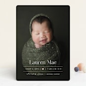 "Heart" - Birth Announcements in Blush by Pixel and Hank - Front
