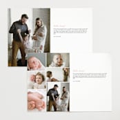 "Scalloped Border" - Birth Announcements in Baby Blush by Carolyn MacLaren - Interior Options