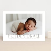 "Sweetest Name" - Birth Announcements in Latte by Jessica Williams - Front