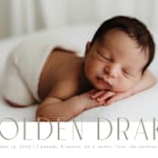 "Sweetest Name" - Birth Announcements in Latte by Jessica Williams - Detail