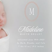 "Cameo" - Birth Announcements in Petal by Robert and Stella - Detail