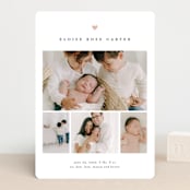 "Our whole heart" - Birth Announcements in Rose by Stacey Meacham - Front