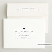 "Simple name" - Birth Announcements in Cobalt by Stacey Meacham - FREE Recipient Addressing