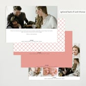 "Byline" - Birth Announcements in Melon by Laura Hankins - Back of Card Options