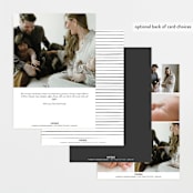"Written Out" - Birth Announcements in Coal by Carolyn Nicks - Back of Card Options