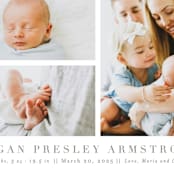 "Menil" - Birth Announcements in Fawn by Megan Davis - Detail