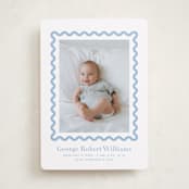 "Ric Rac" - Birth Announcements in Bluebell by Megan Davis - Front
