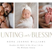 "Counting Those Blessings" - Birth Announcements in Sugar by Robert and Stella - Detail