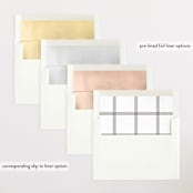 "Menil" - Birth Announcements in Fawn by Megan Davis - Envelope Liner Options