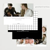 "Bold Name Frame" - Birth Announcements in Ash by Alethea and Ruth - Back of Card Options