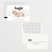 "Bold Name Frame" - Birth Announcements in Ash by Alethea and Ruth - Assembled