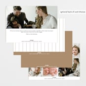 "Crested" - Birth Announcements in Fawn by mo kelley - Back of Card Options