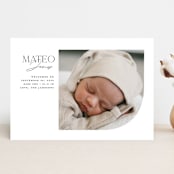 "Modern Arc" - Birth Announcements in Snow by Erin Deegan - Front