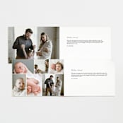 "Modern Arc" - Birth Announcements in Snow by Erin Deegan - Interior Options