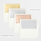 "Modern Arc" - Birth Announcements in Snow by Erin Deegan - Envelope Liner Options