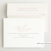 "Namely" - Birth Announcements in Blush by Sarah Brown - FREE Recipient Addressing