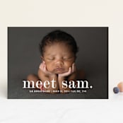 "Meeting" - Birth Announcements in Cloud by Up Up Creative - Front