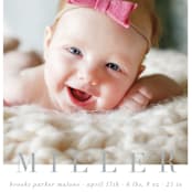 "classic baby" - Birth Announcements in Cement by Sara Hicks Malone - Close-Up