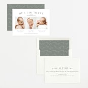 "Our big three" - Birth Announcements in Slate by Lea Delaveris - Assembled