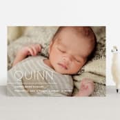 "simply ours" - Birth Announcements in Powder by Sara Hicks Malone - Front