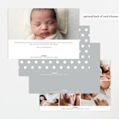 "simply ours" - Birth Announcements in Powder by Sara Hicks Malone - Back of Card Options