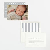 "simply ours" - Birth Announcements in Powder by Sara Hicks Malone - Assembled