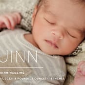 "simply ours" - Birth Announcements in Powder by Sara Hicks Malone - Detail