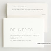 "simply ours" - Birth Announcements in Powder by Sara Hicks Malone - FREE Recipient Addressing