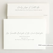 "Simple Emphasis" - Birth Announcements in Cloud by Carolyn MacLaren - FREE Recipient Addressing